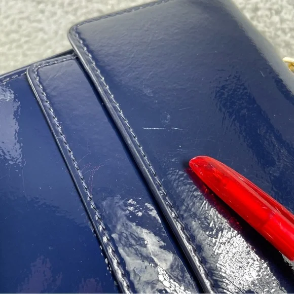 Tory Burch handbags cross body shoulder Gemini Link Patent Leather Golden Chain - Picture 16 of 16